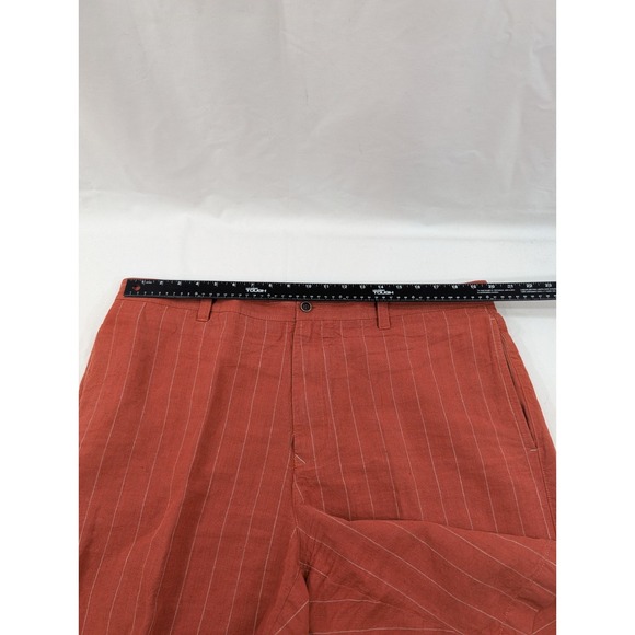 Tommy Bahama Shorts Mens 40 Burnt Orange Linen Silk Casual Preppy Travel Golfer - Picture 7 of 8